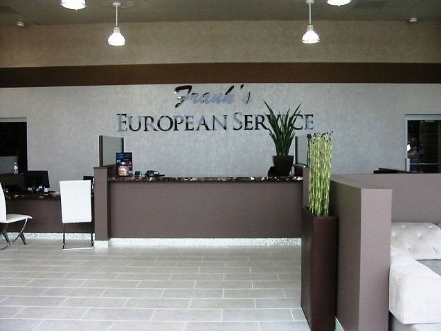 Frank's European Service Interior Front Desk